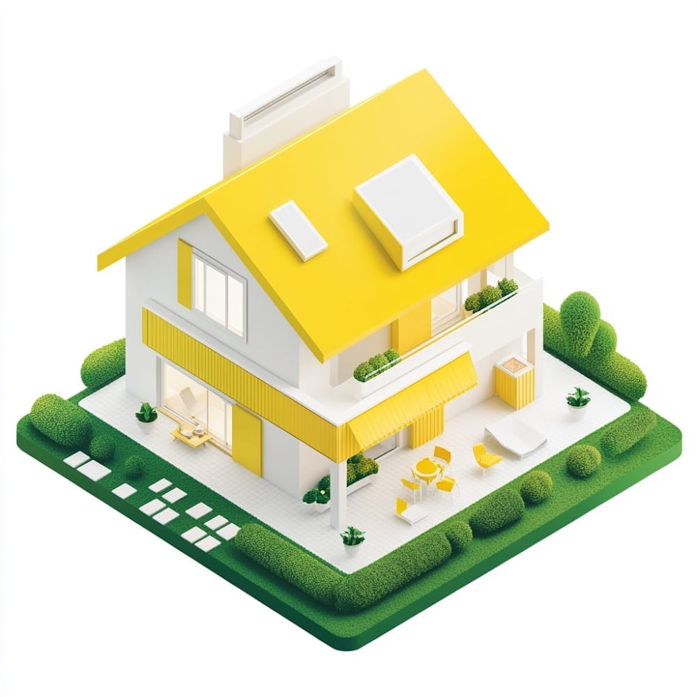 miniatura casa verde