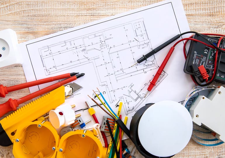 planuri arhitectura pentru instalatii electrice sanitare termice cu unelte